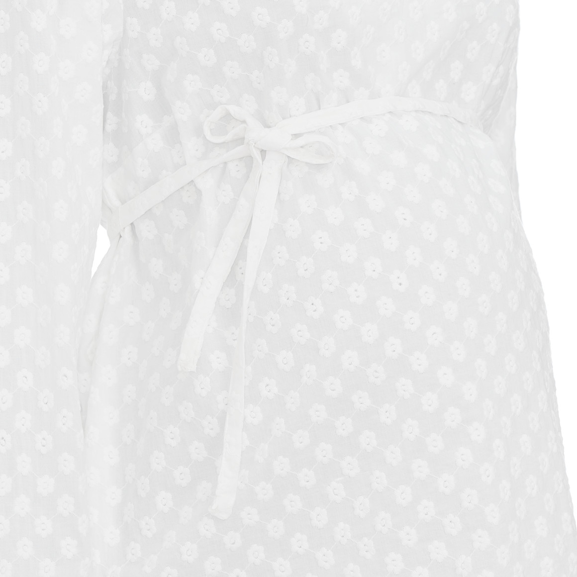 Damen Umstands-Bluse mit Blumen-Stickerei