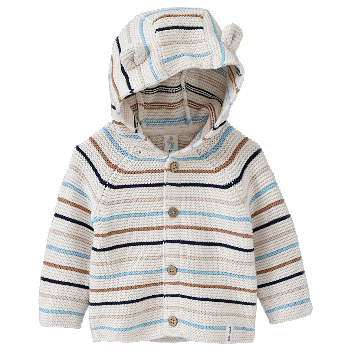 Newborn Strickjacke mit Kapuze