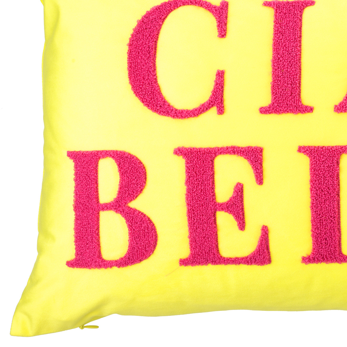 Kissenhülle mit Schriftzug