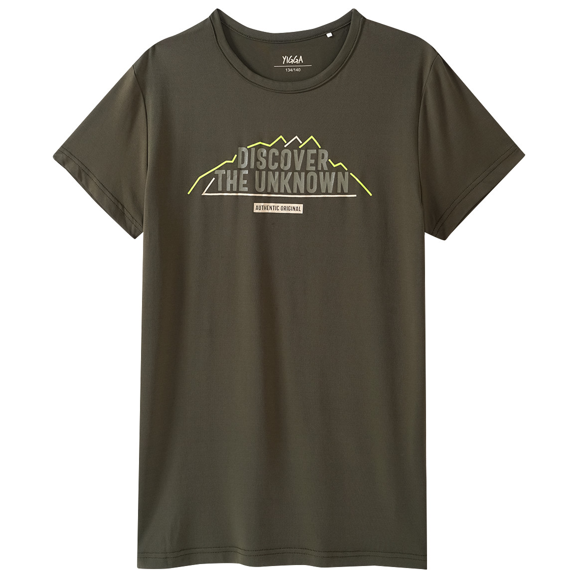 T-shirt voor jongens met bergmotief