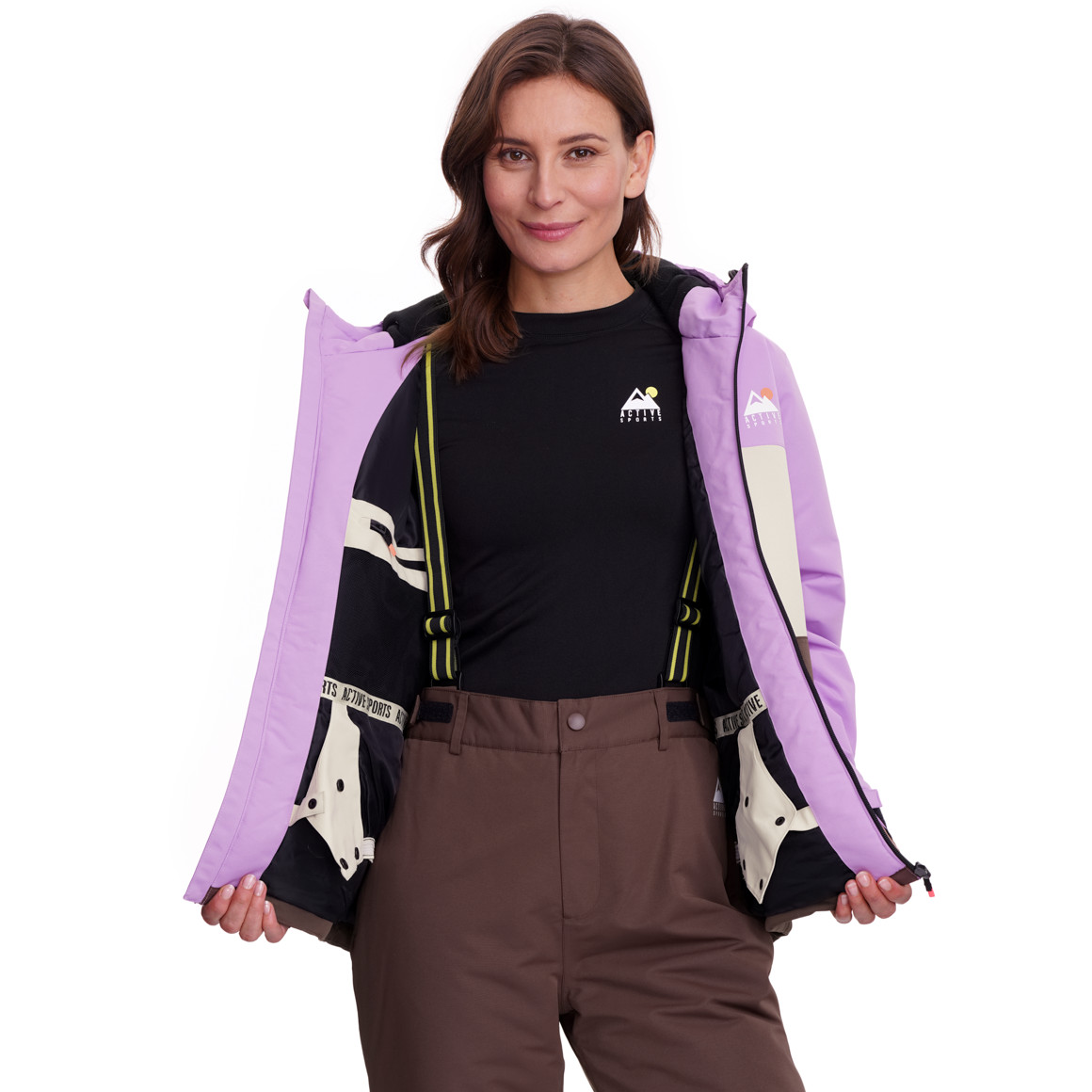 Damen Schneejacke mit Farbteilern