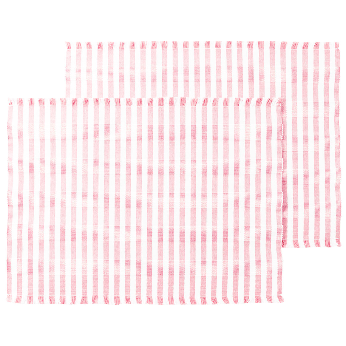 2 placemats met ribstructuur