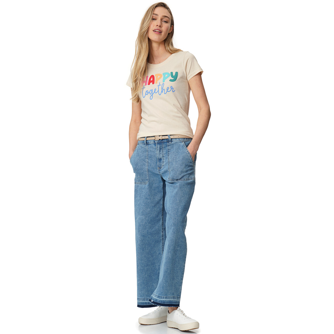 Damen T-Shirt mit Message-Print