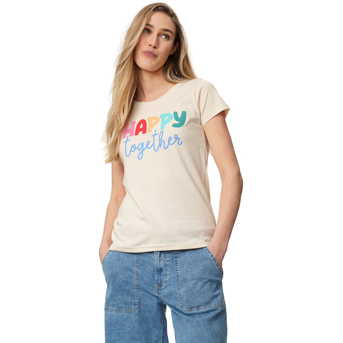Damen T-Shirt mit Message-Print
