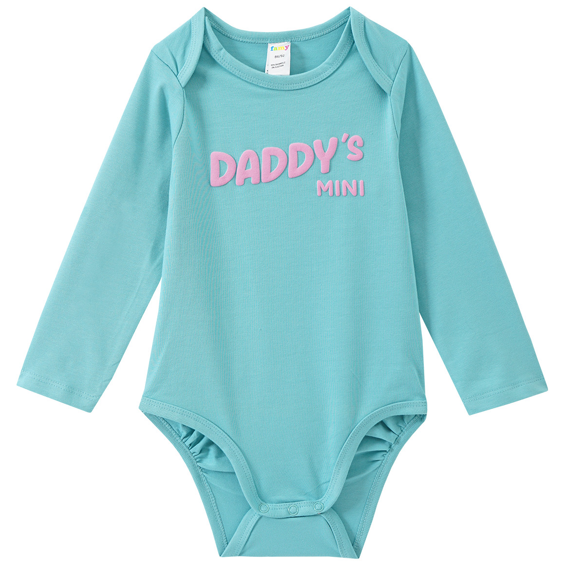 3 Baby Langarmbodys mit gummiertem Print