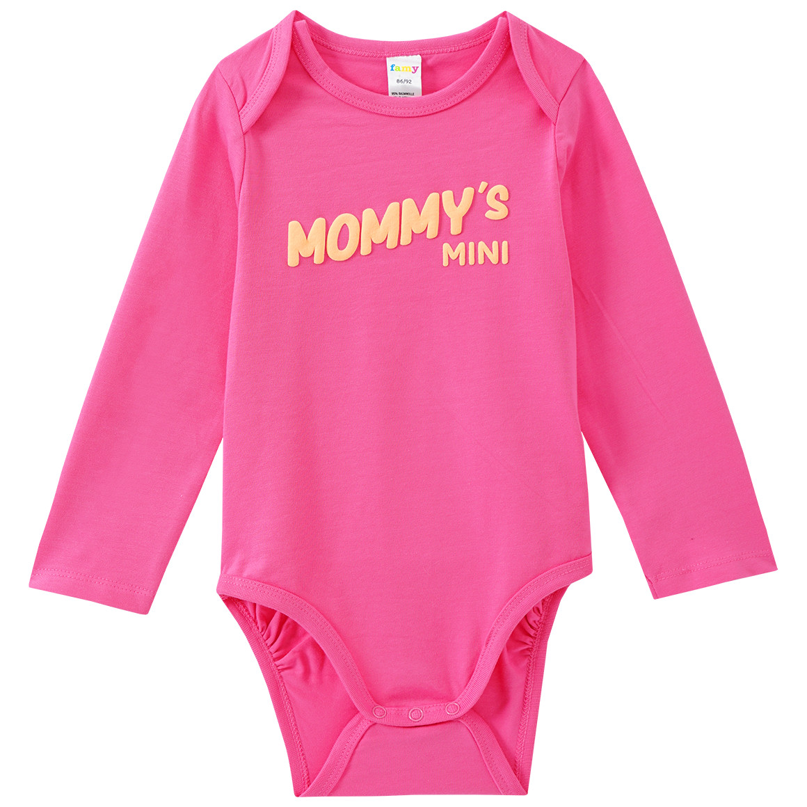 3 Baby Langarmbodys mit gummiertem Print