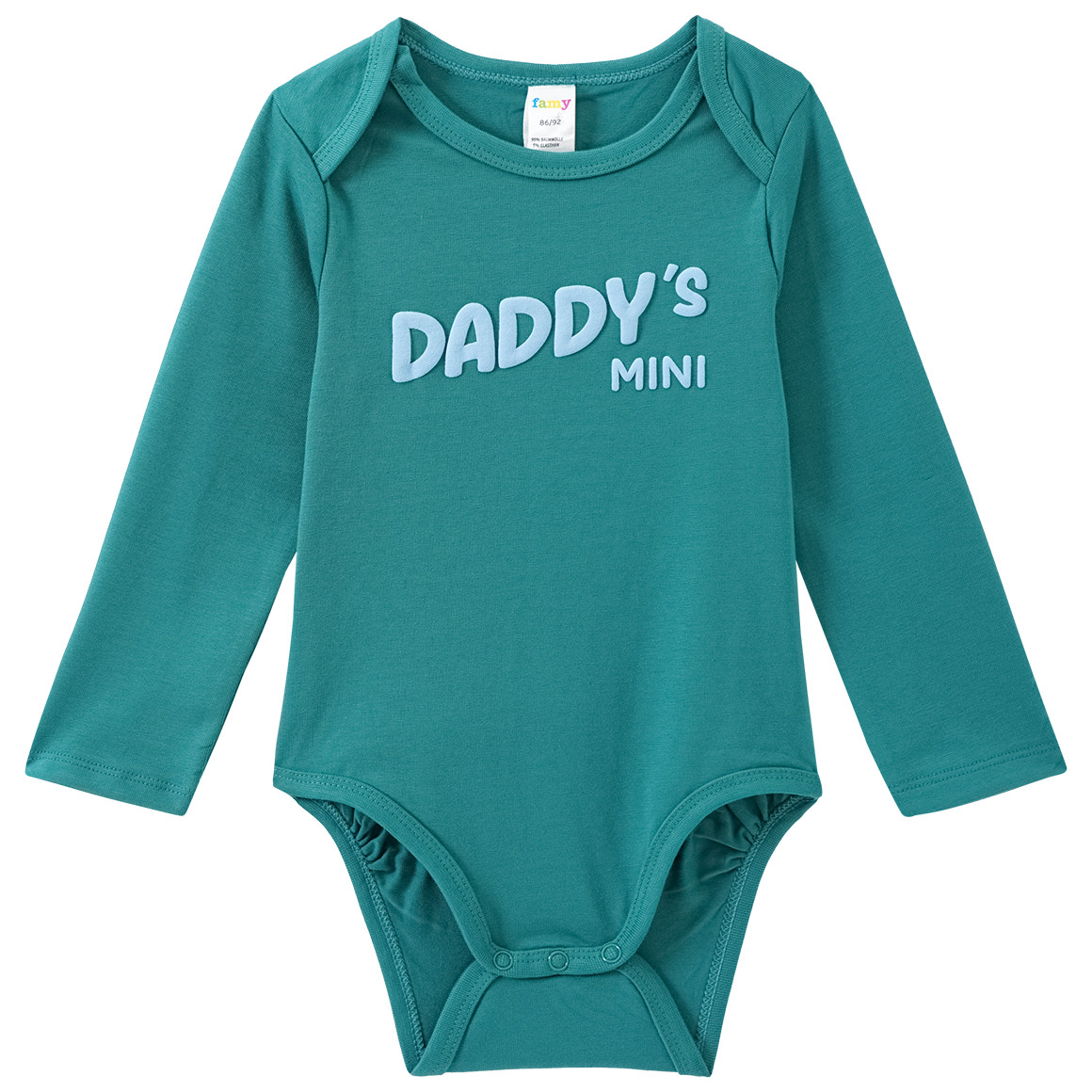 3 Baby Langarmbodys mit gummiertem Print