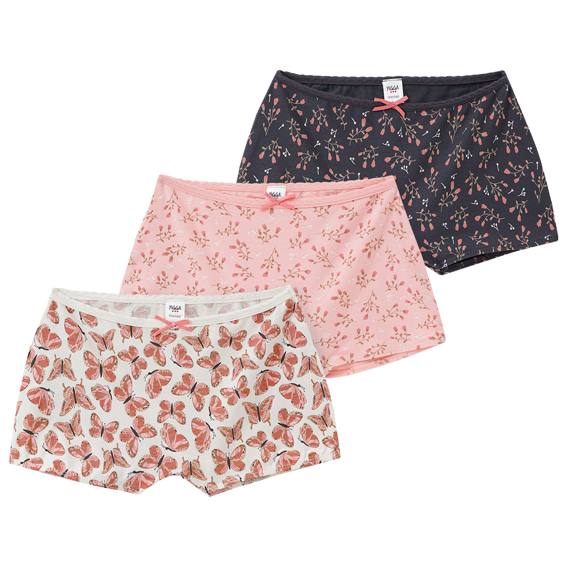 3 Mädchen Pantys in verschiedenen Dessins