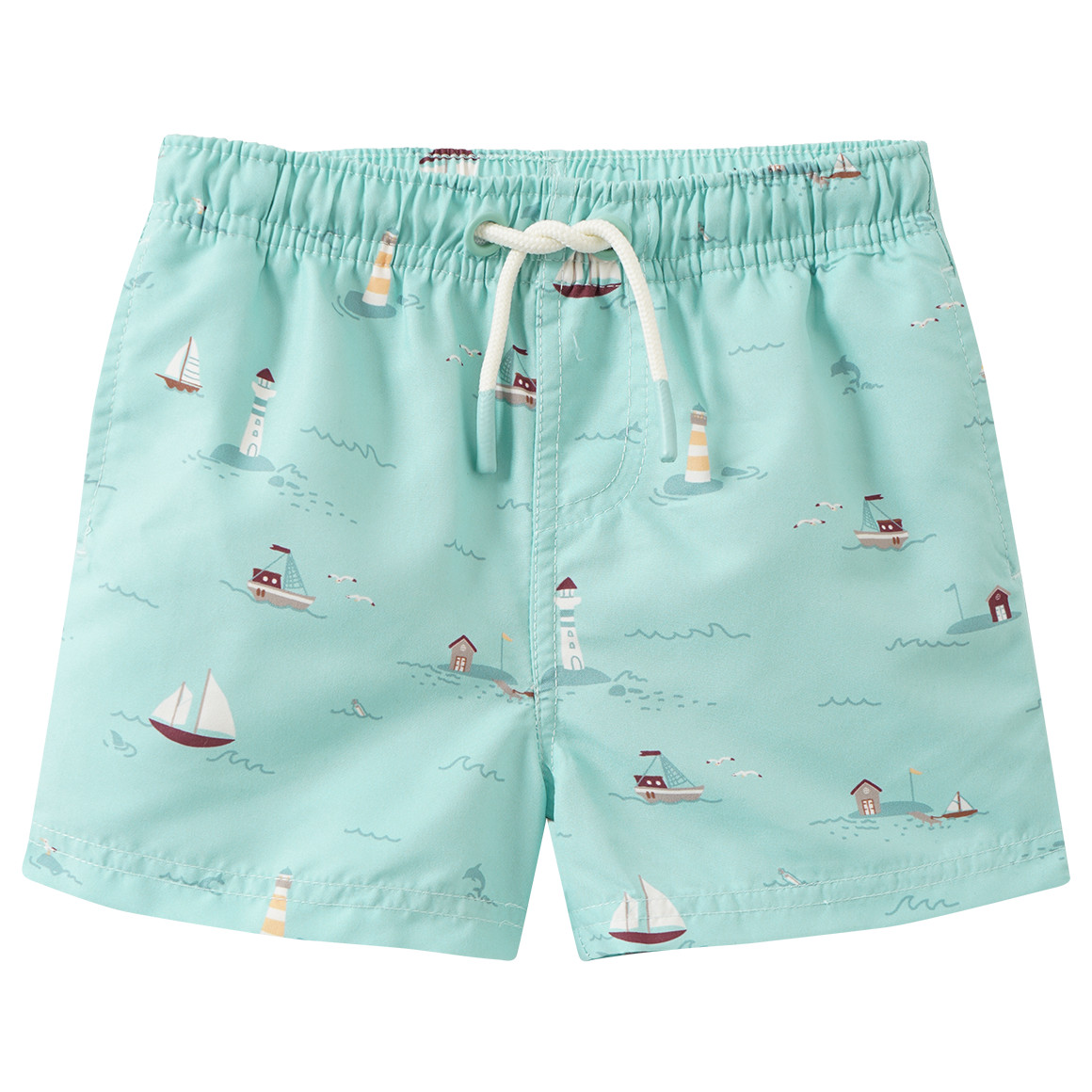 Baby Badeshorts mit Segelschiffen