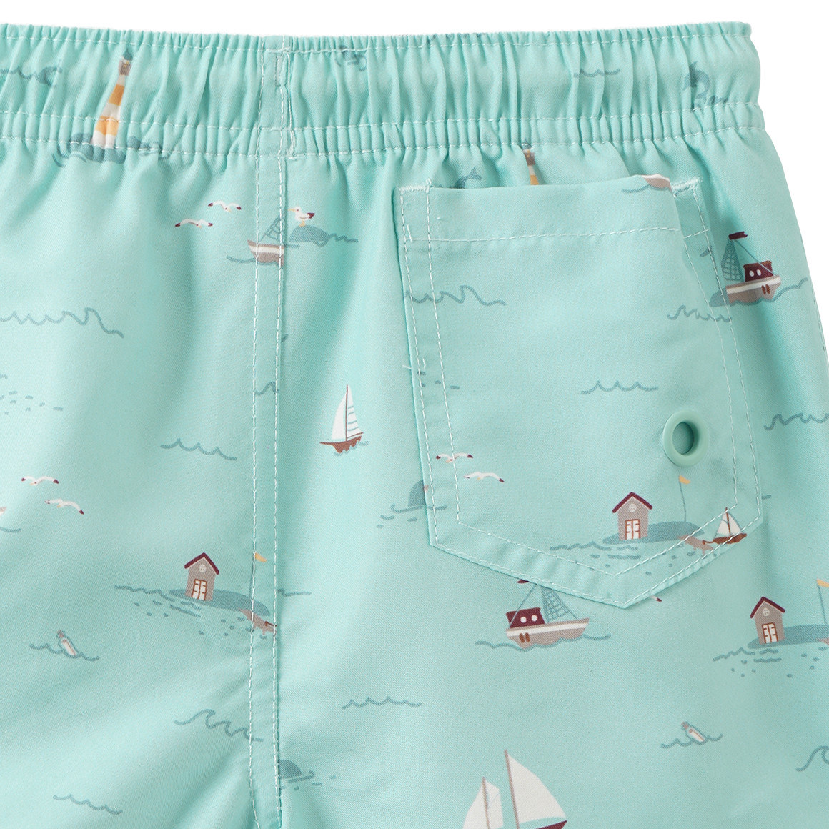 Baby Badeshorts mit Segelschiffen
