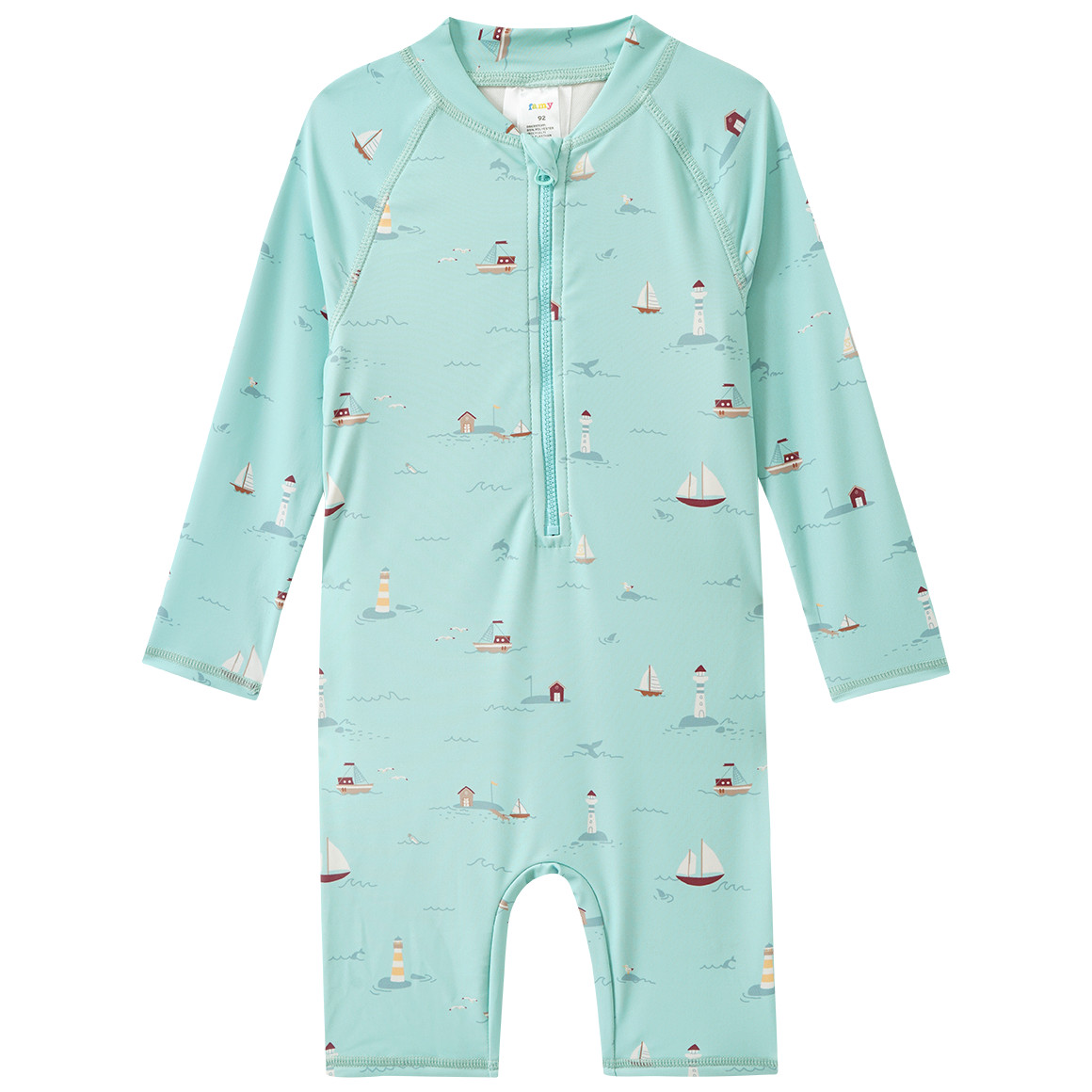 Baby UV-Badeoverall mit Segelschiffen UPF40
