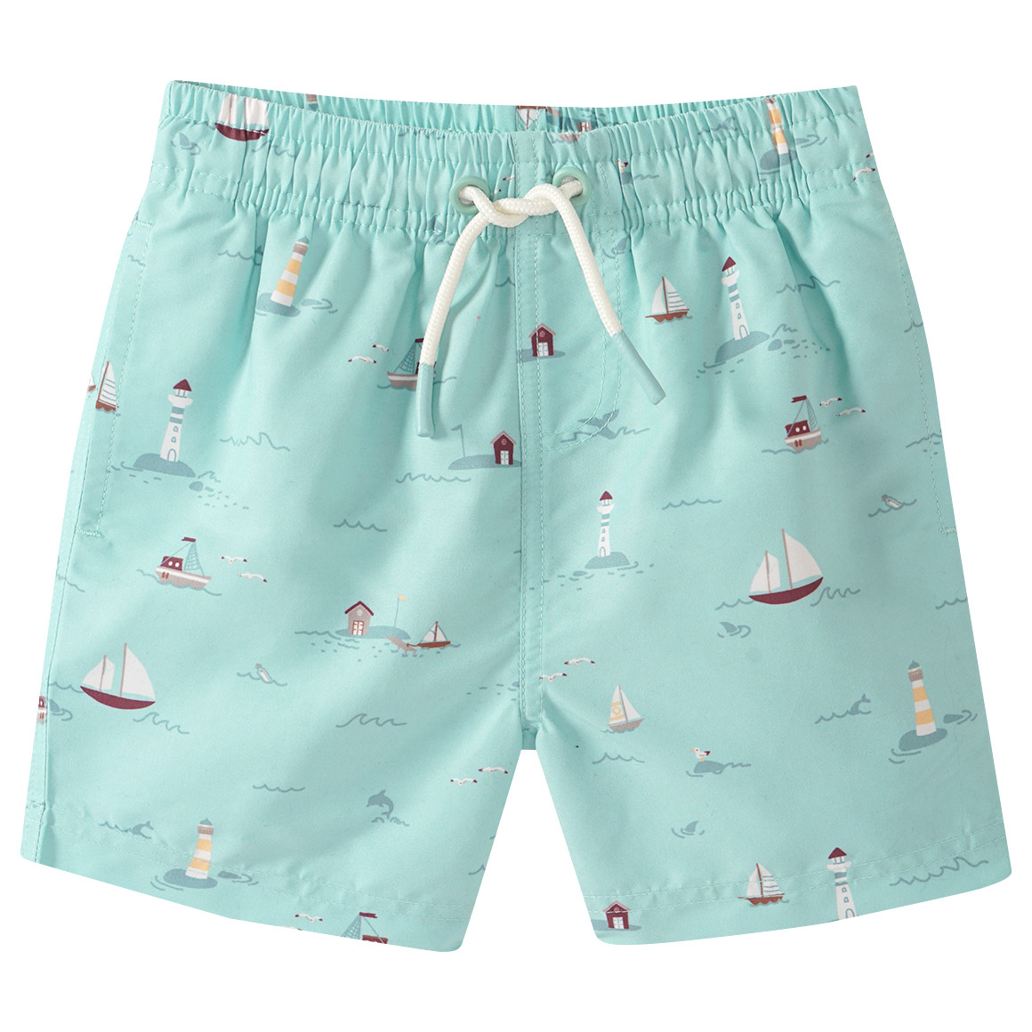 Jungen Badeshorts mit Segelschiffen