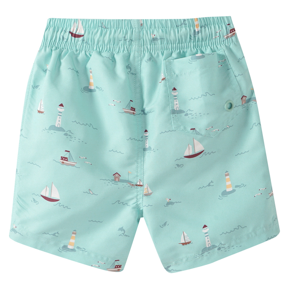Jungen Badeshorts mit Segelschiffen