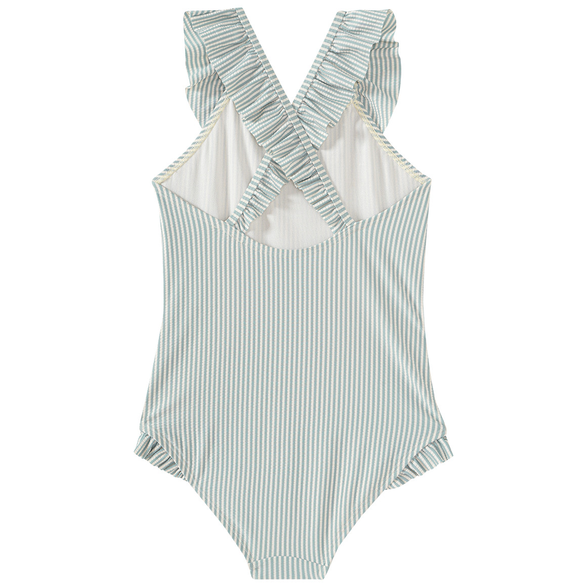 Mädchen Badeanzug mit Seersucker-Streifen