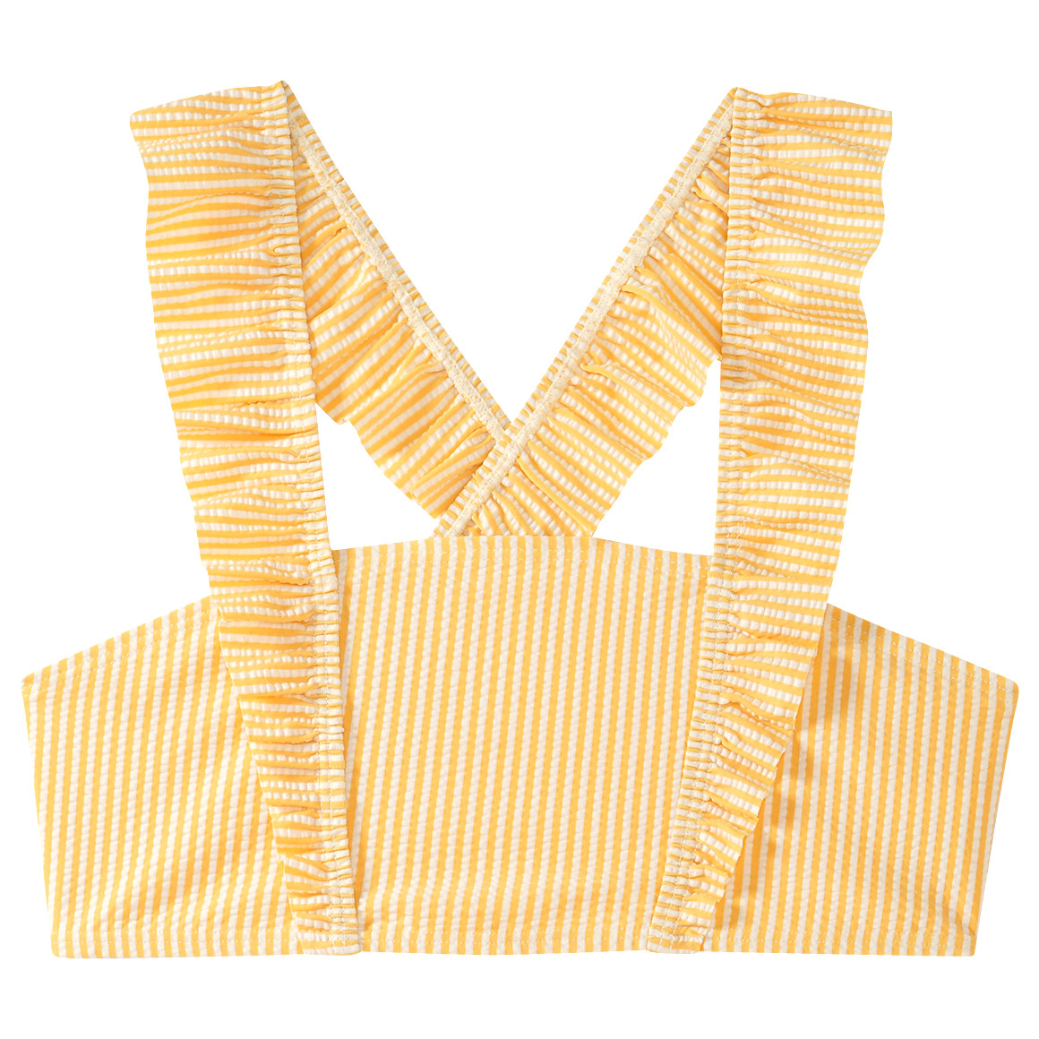 Mädchen Bikini mit Seersucker-Streifen