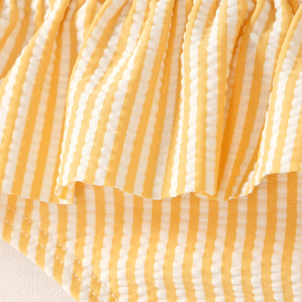 Mädchen Bikini mit Seersucker-Streifen