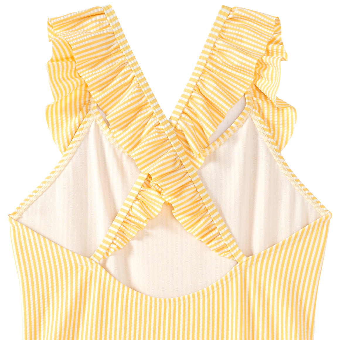 Mädchen Badeanzug mit Seersucker-Streifen