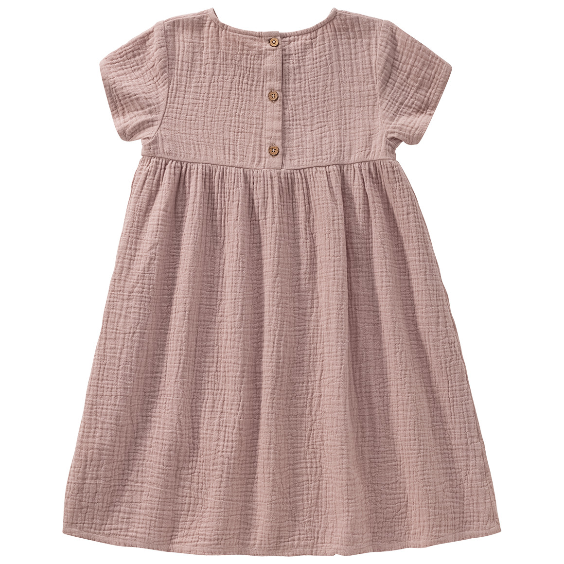 Mädchen Musselin-Kleid mit Teilungsnaht