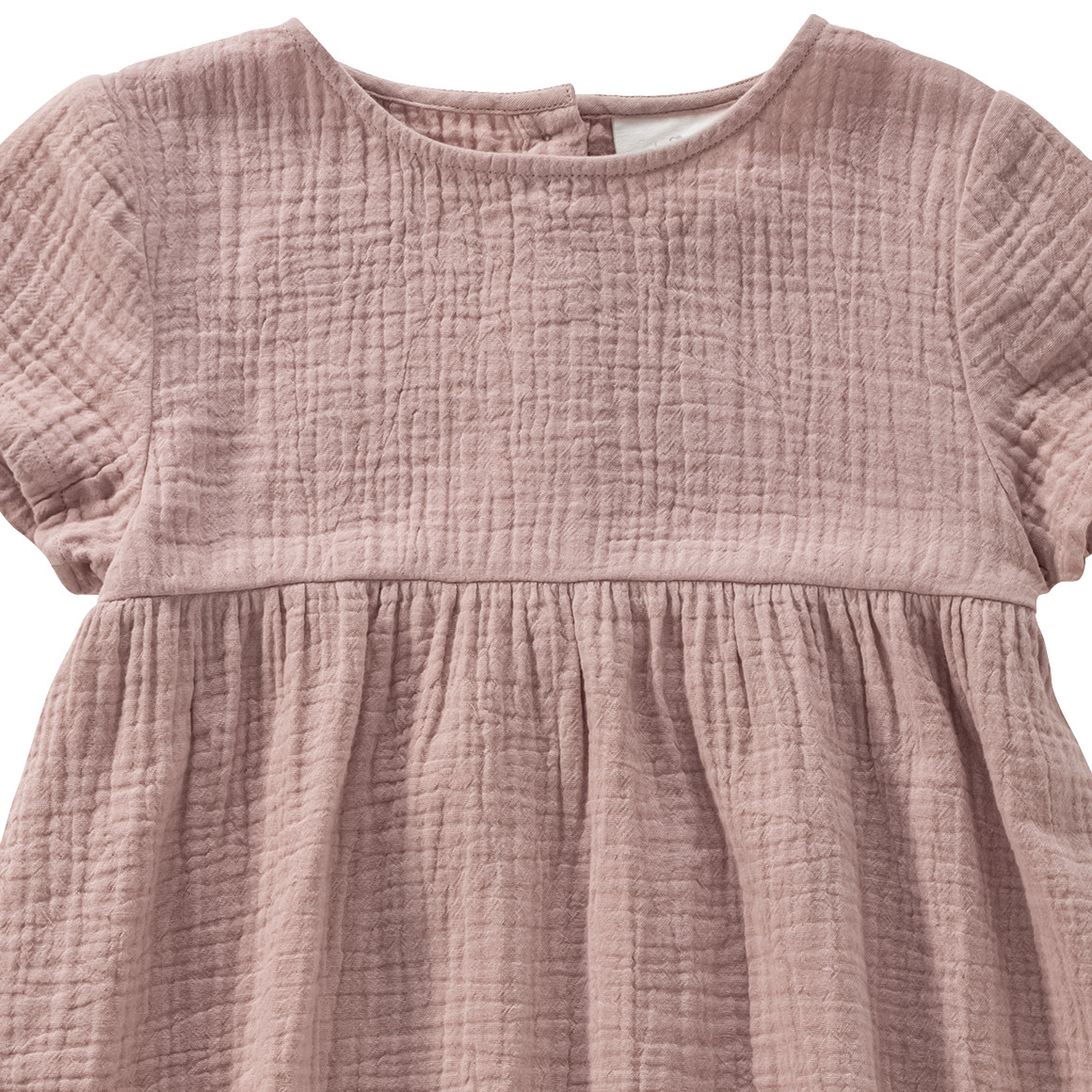 Mädchen Musselin-Kleid mit Teilungsnaht