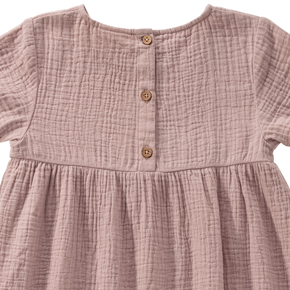 Mädchen Musselin-Kleid mit Teilungsnaht