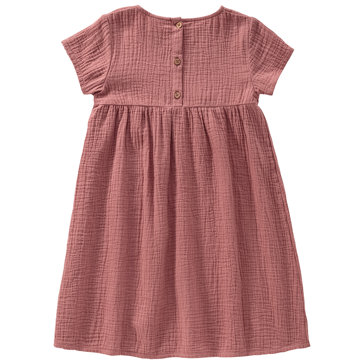 Mädchen Musselin-Kleid mit Teilungsnaht