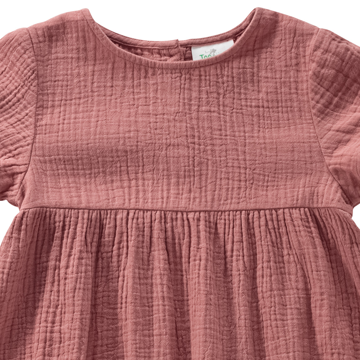 Mädchen Musselin-Kleid mit Teilungsnaht