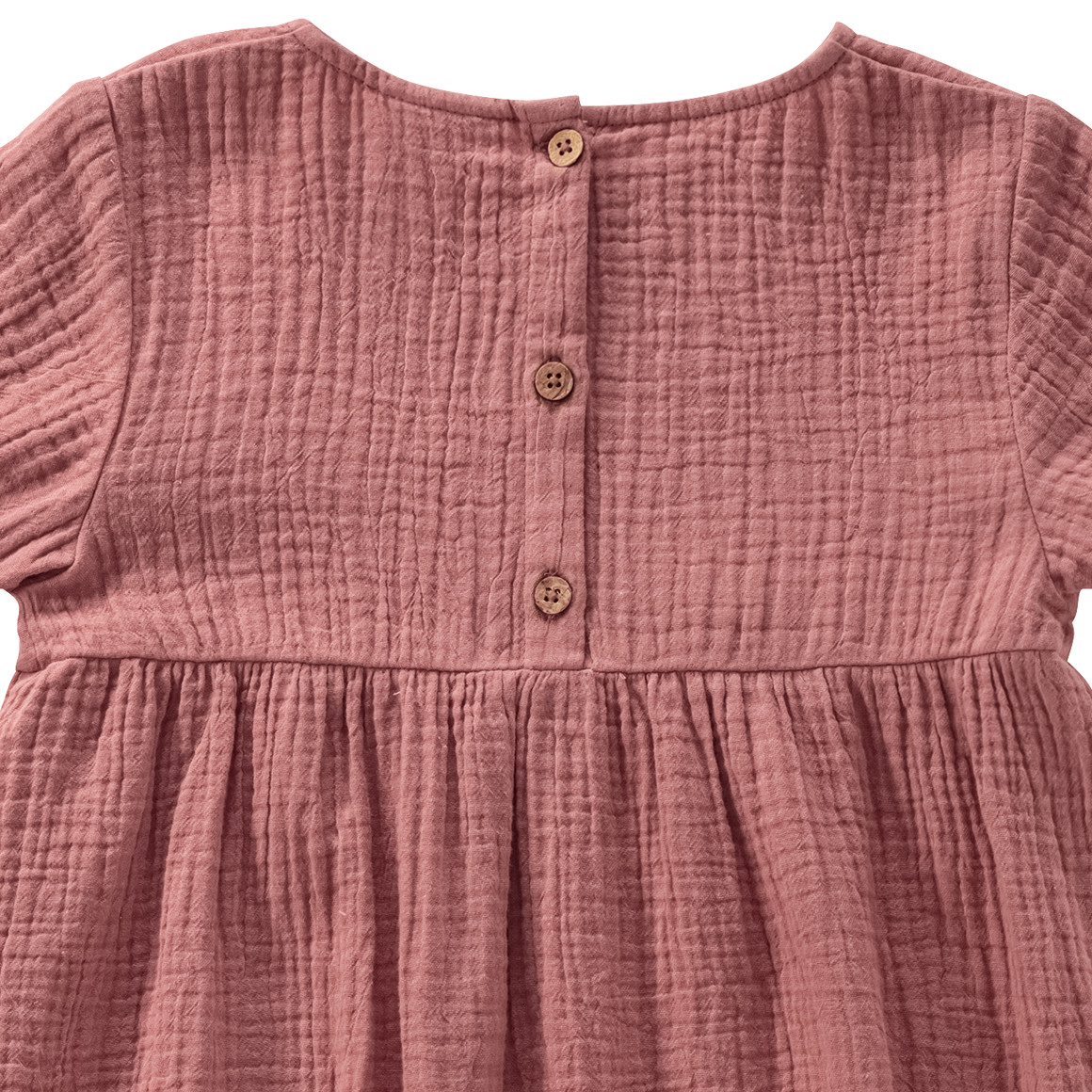 Mädchen Musselin-Kleid mit Teilungsnaht