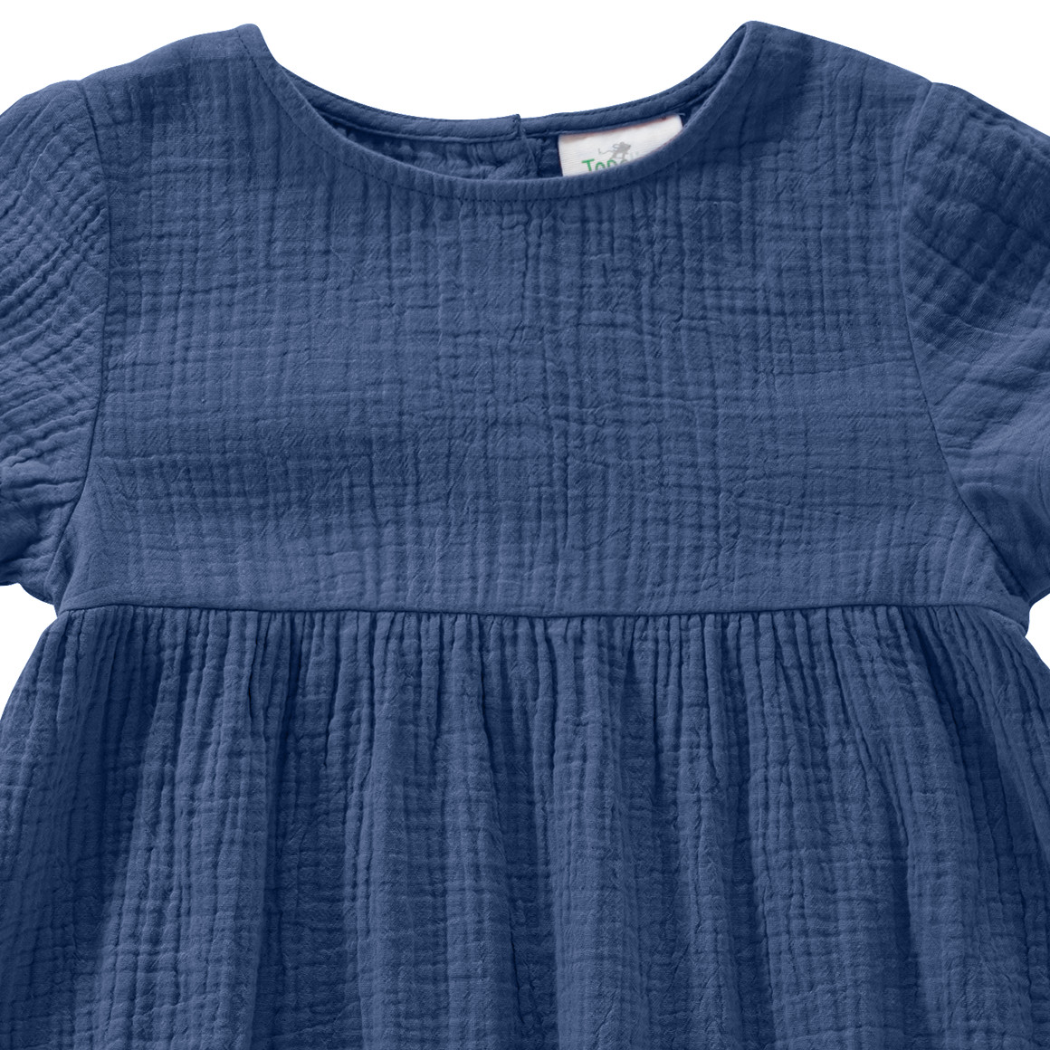 Mädchen Musselin-Kleid mit Teilungsnaht