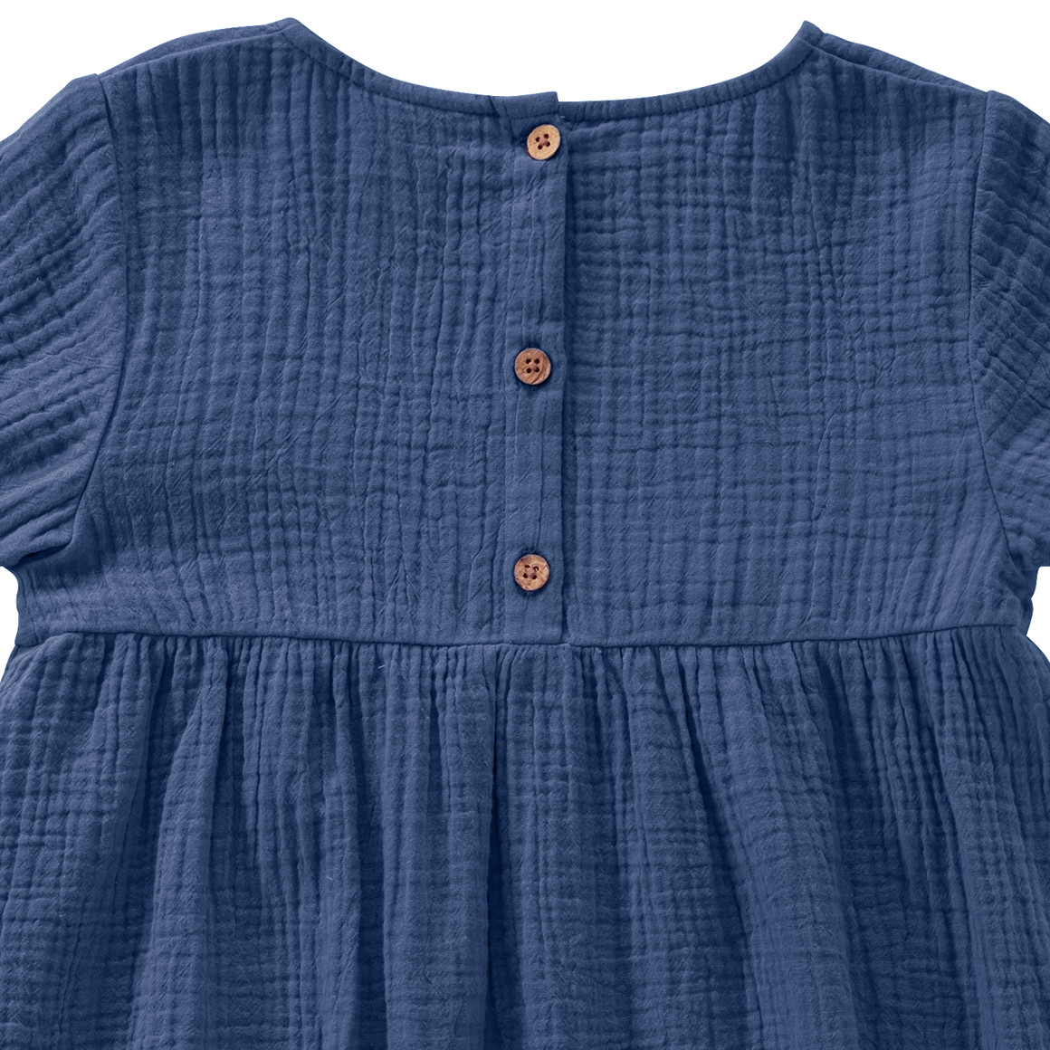 Mädchen Musselin-Kleid mit Teilungsnaht