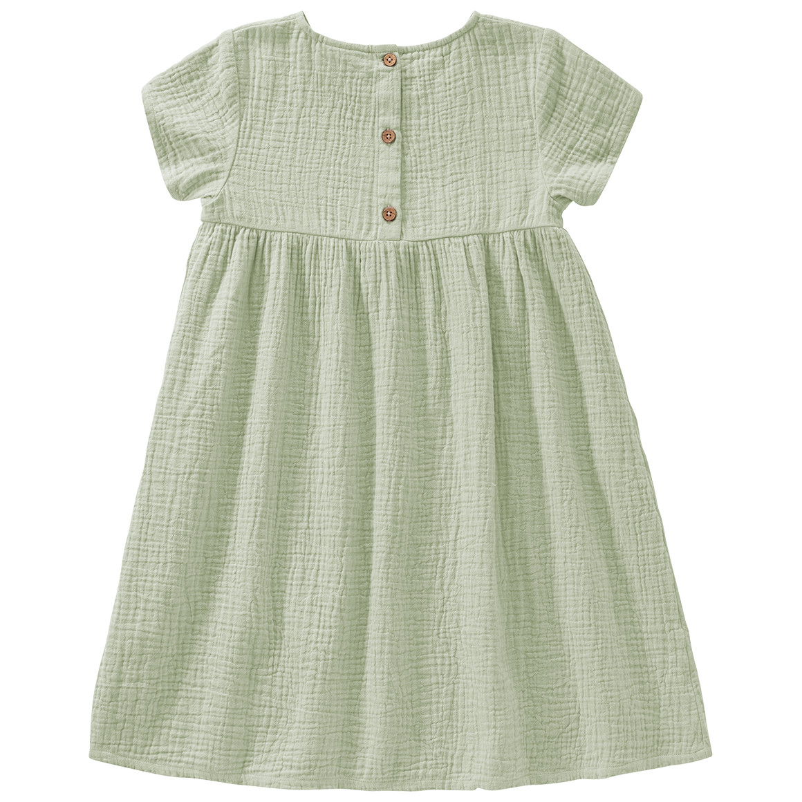 Mädchen Musselin-Kleid mit Teilungsnaht