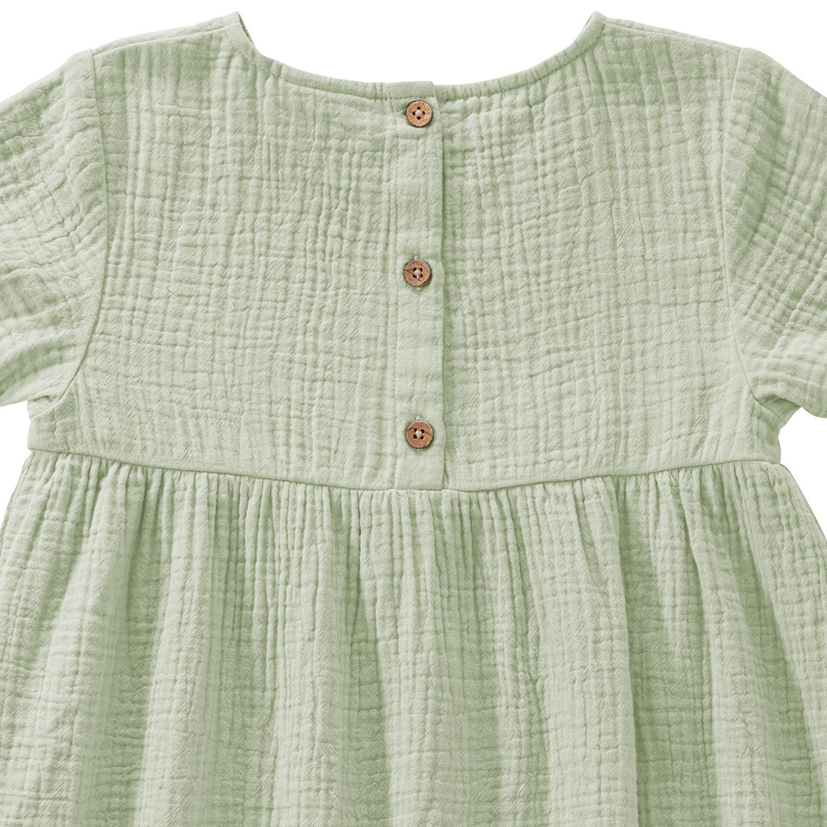 Mädchen Musselin-Kleid mit Teilungsnaht