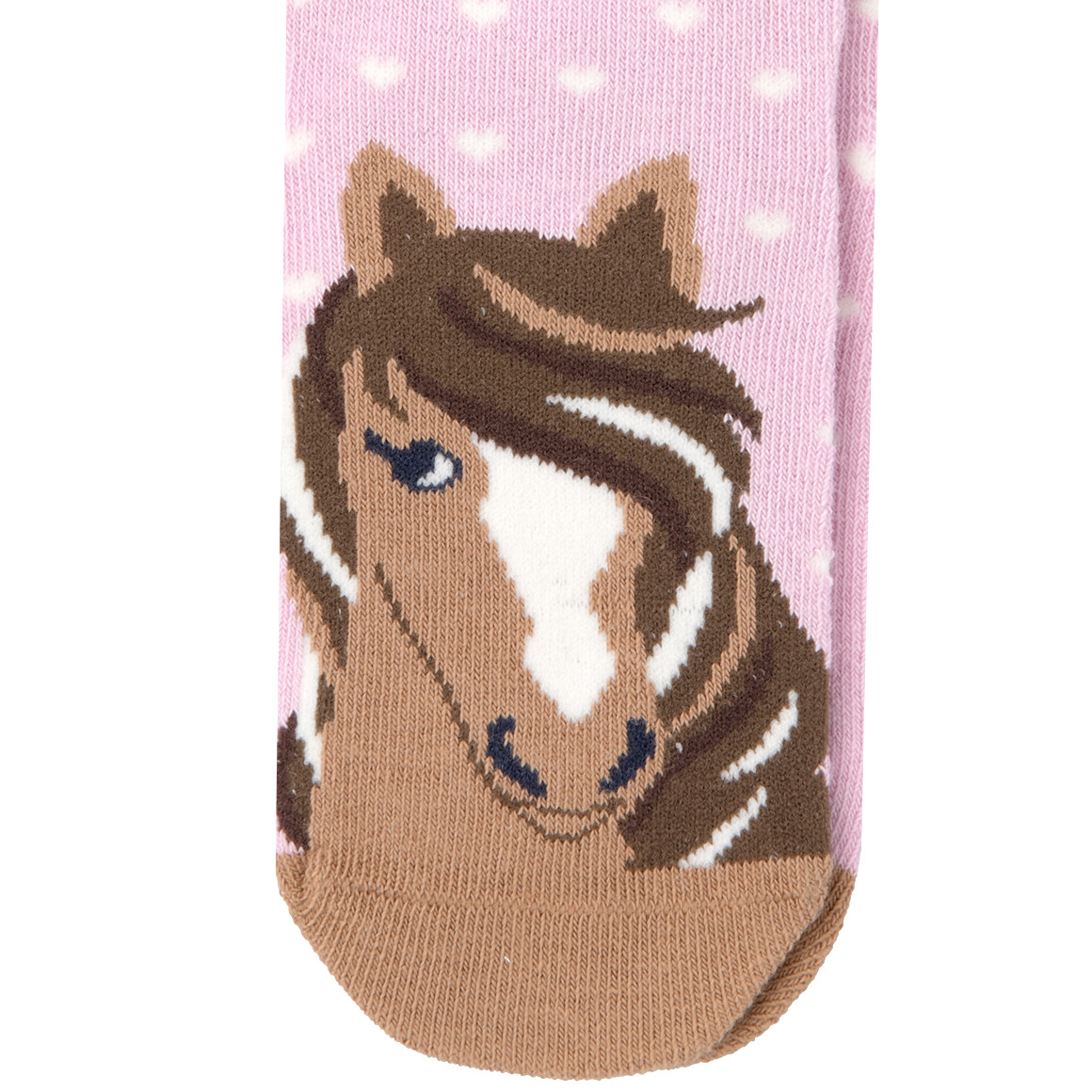 1 Paar Mädchen Socken mit Pferde-Motiv