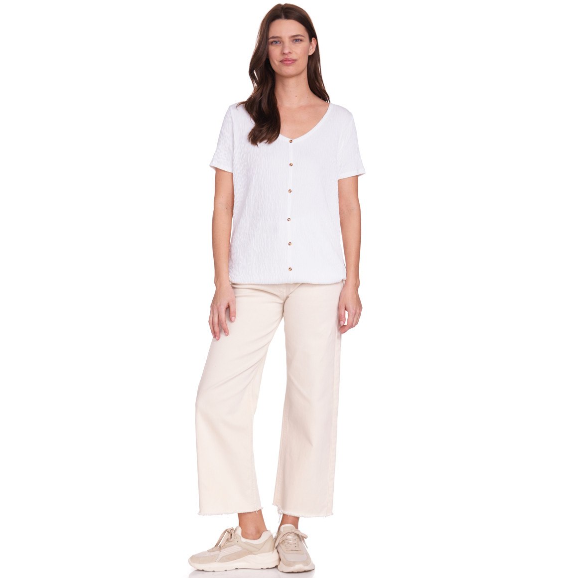 Damen T-Shirt mit Strukturmuster