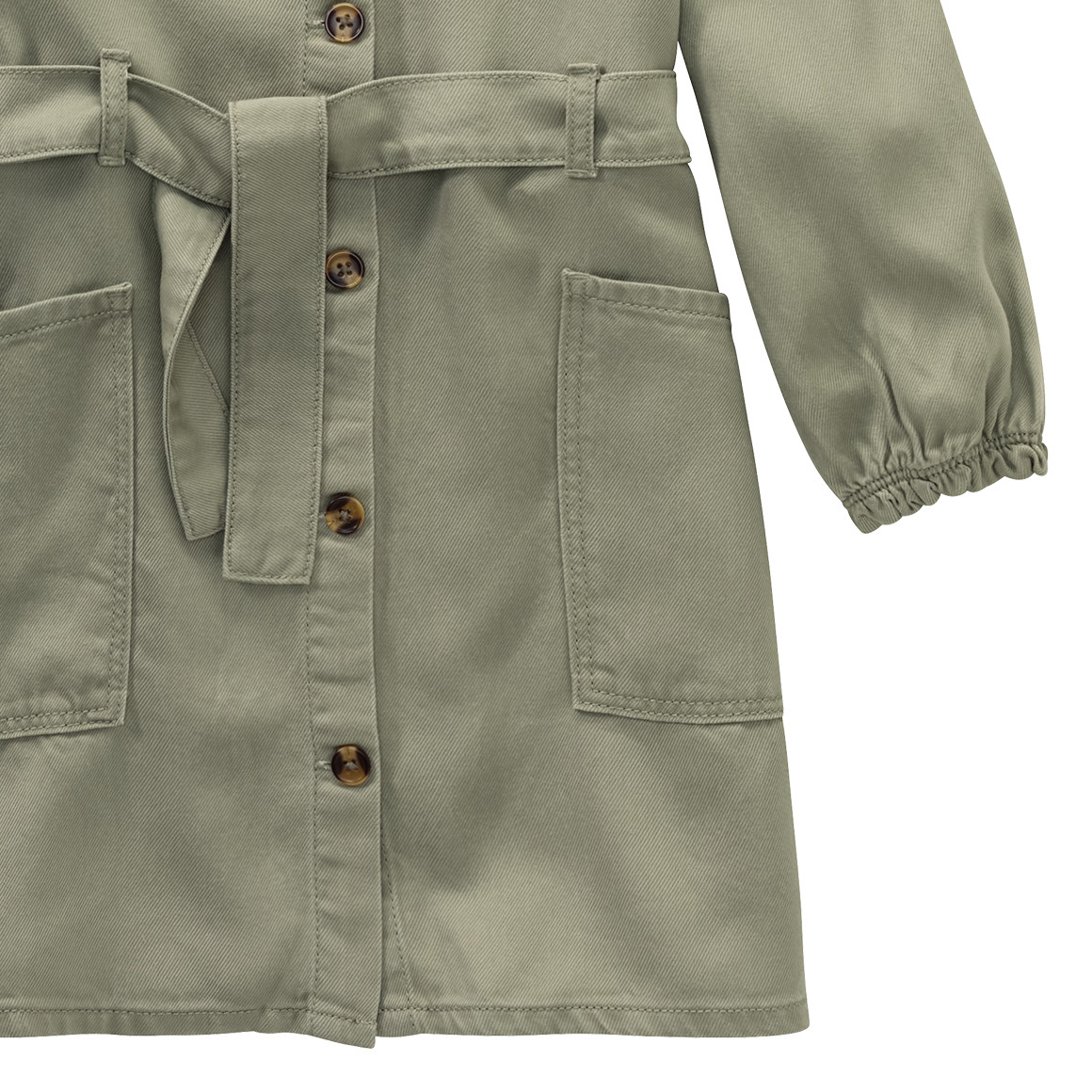 Mädchen Kleid mit Bindegürtel