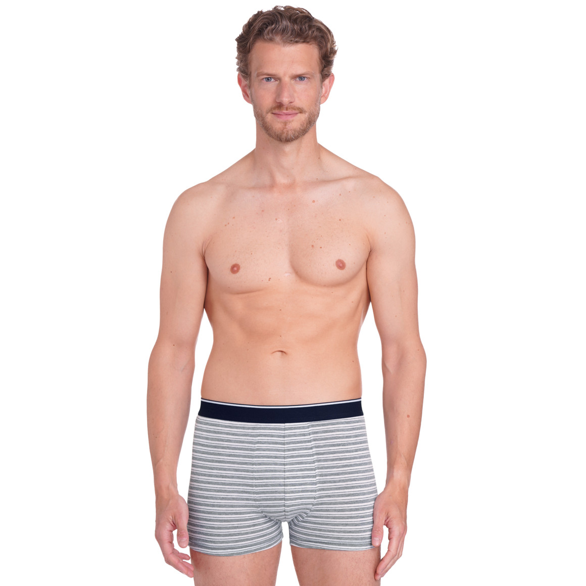 Gestreepte retroshort voor heren