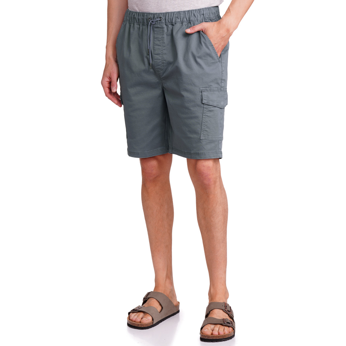 Herencargoshort met elastische tailleband
