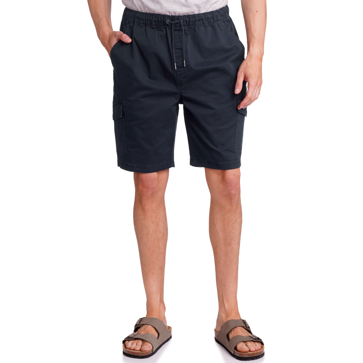 Herencargoshorts met elastische tailleband