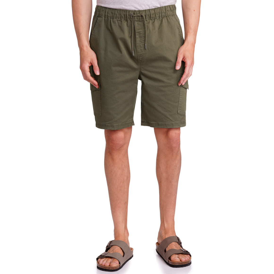 Herencargoshort met elastische tailleband