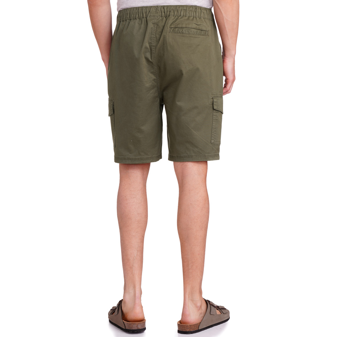 Herencargoshort met elastische tailleband