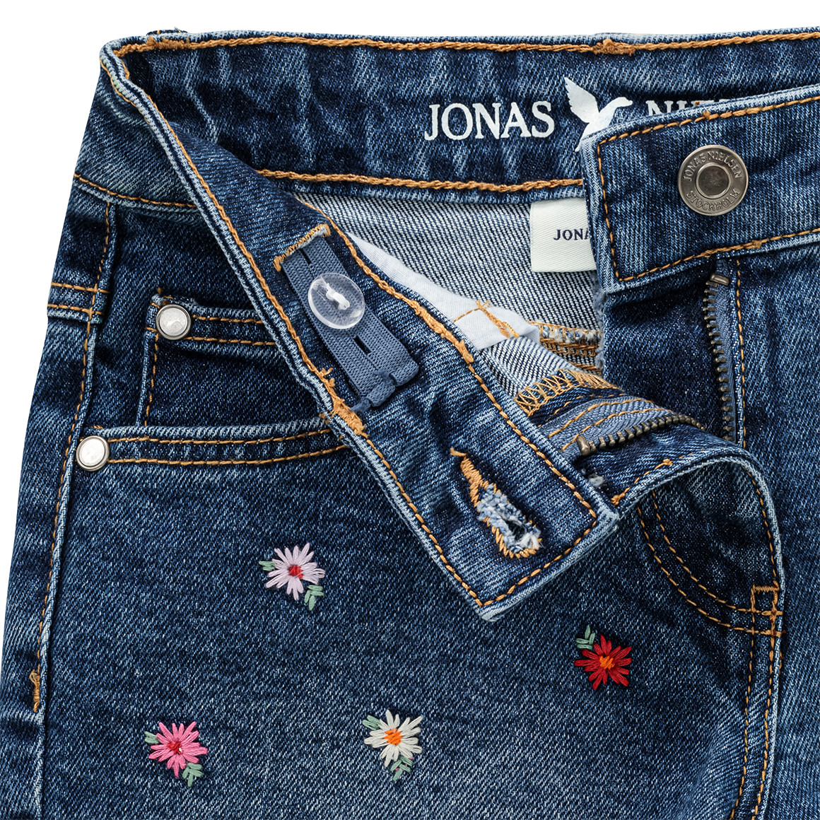 Mädchen Jeansshorts mit Stickerei