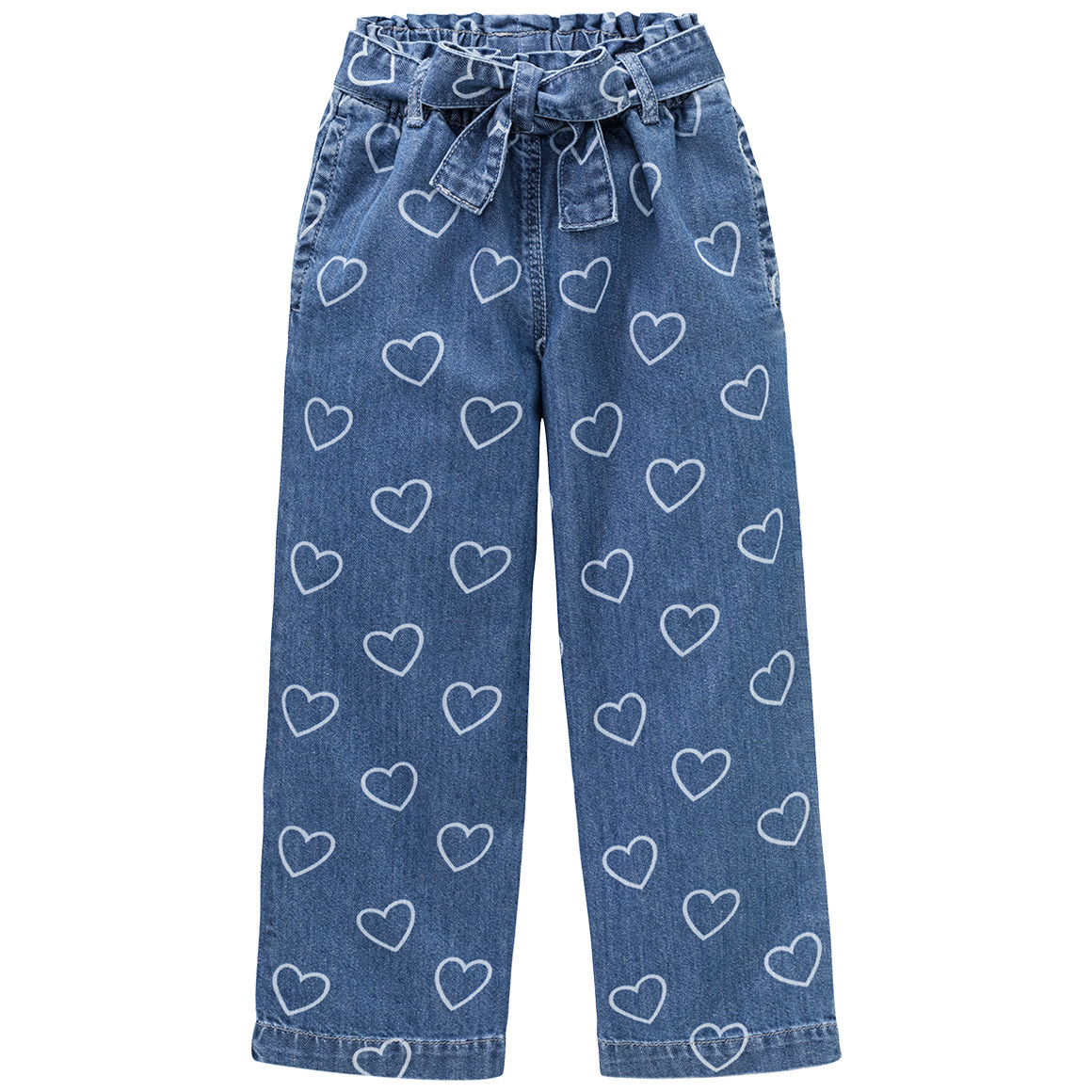 Mädchen Jeans mit Herzen allover