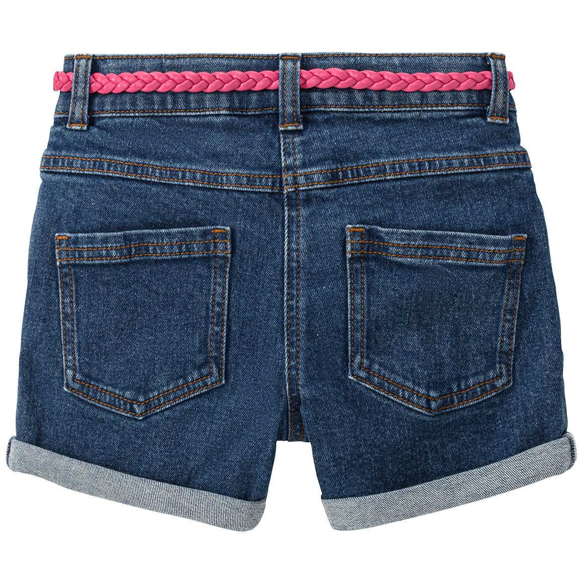 Mädchen Jeansshorts mit Gürtel