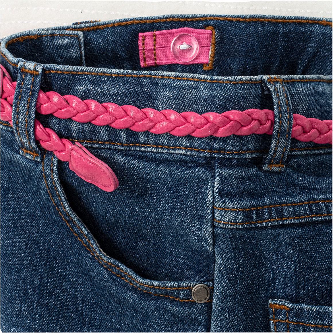 Mädchen Jeansshorts mit Gürtel