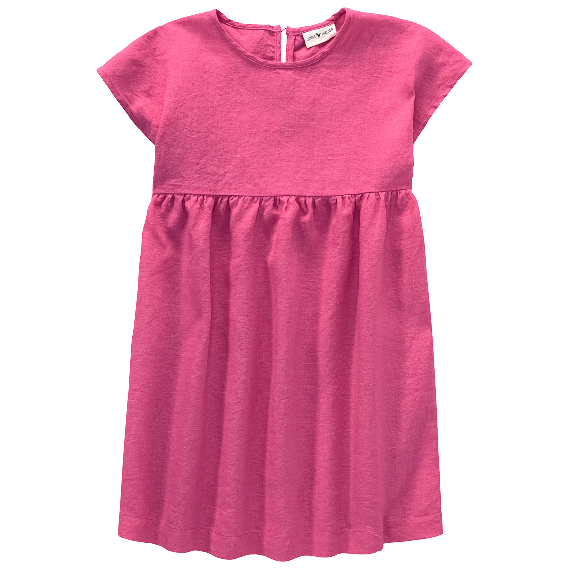 Mädchen Leinen-Kleid mit kurzen Ärmeln