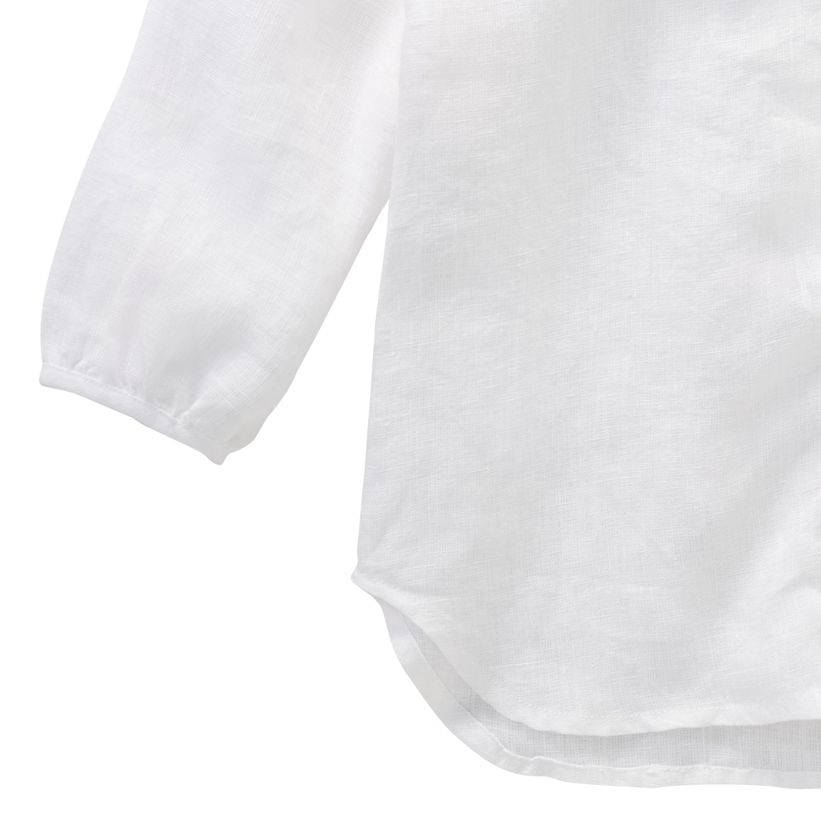 Mädchen Leinen-Bluse unifarben
