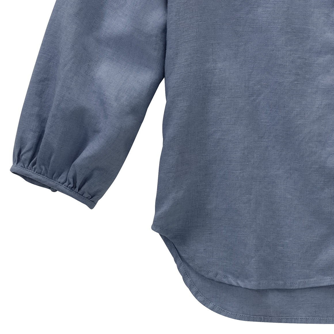Mädchen Leinen-Bluse unifarben