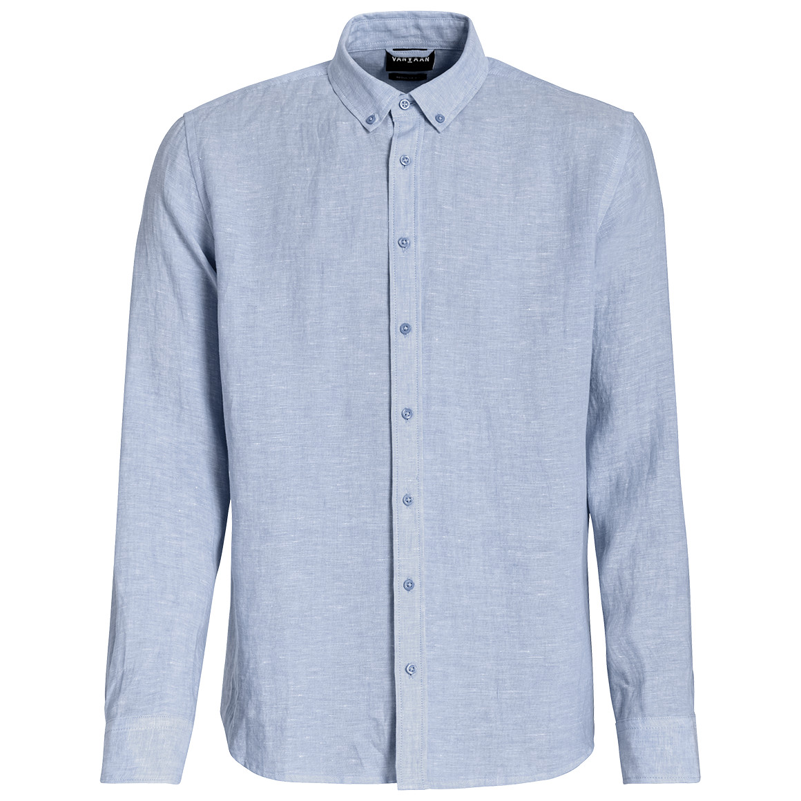 Herren Leinen-Hemd mit Button-Down-Kragen
