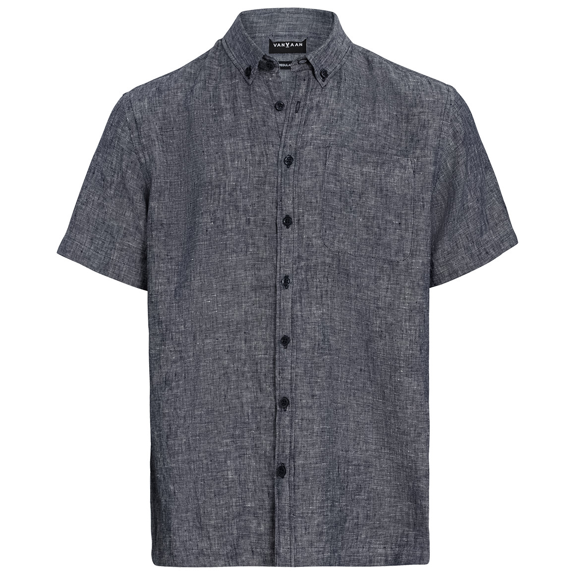 Herren Leinen-Hemd mit kurzen Ärmeln