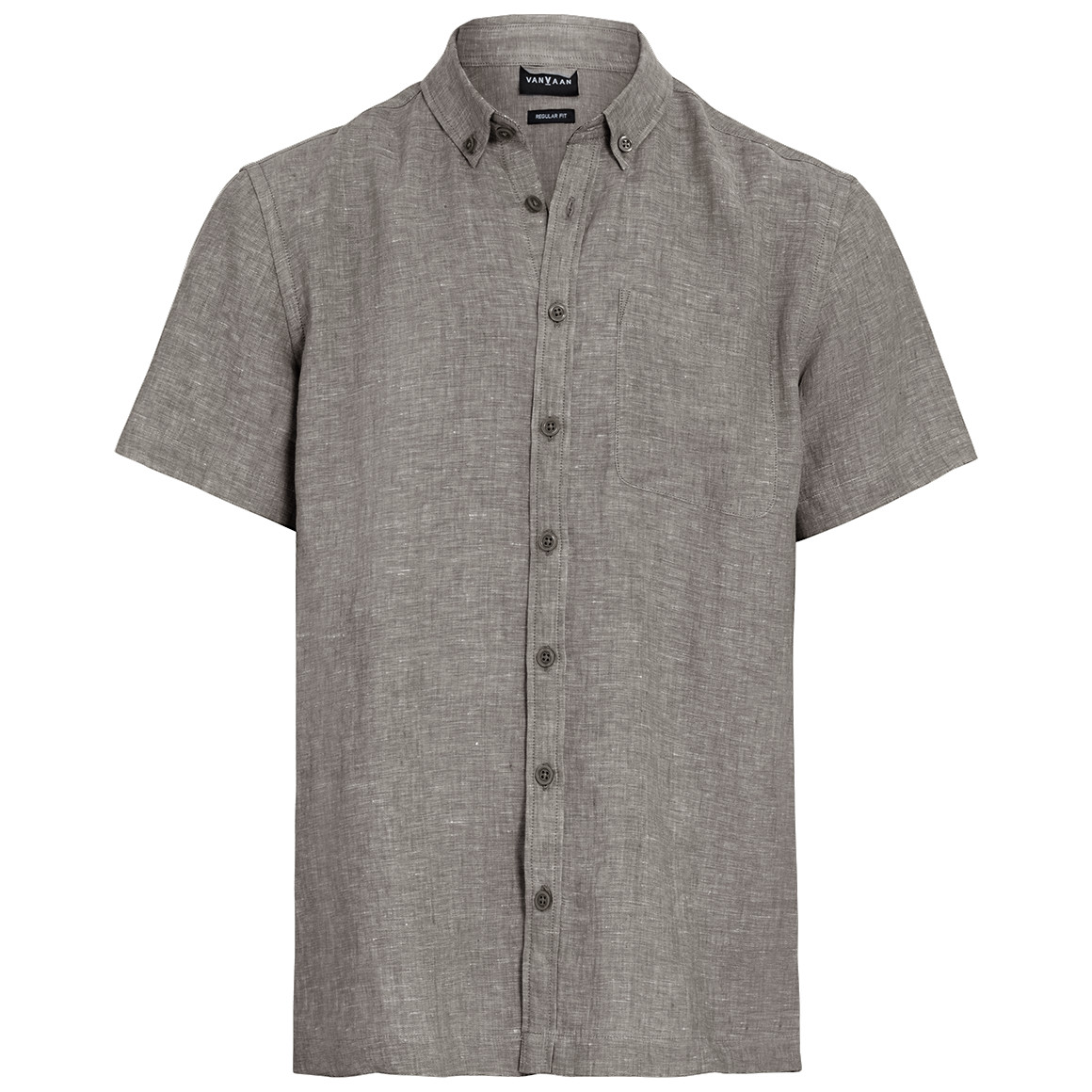 Herren Leinen-Hemd mit kurzen Ärmeln