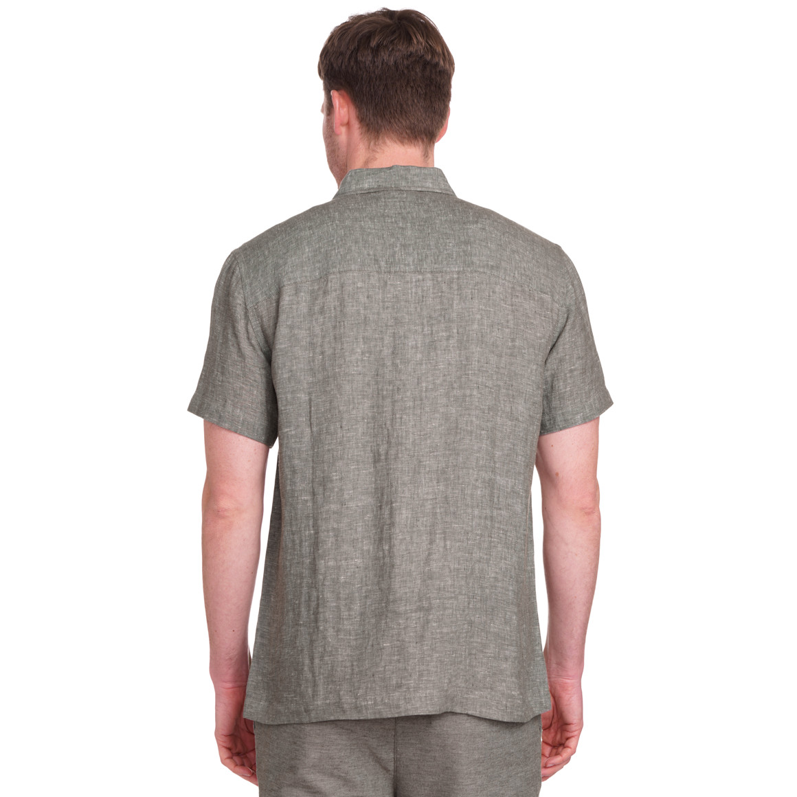 Herren Leinen-Hemd mit kurzen Ärmeln
